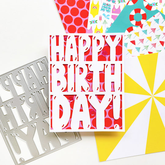 Balloon Letter Birthday Cover Plate Die