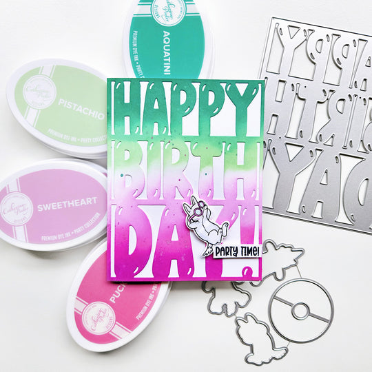 Balloon Letter Birthday Cover Plate Die