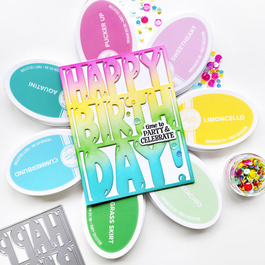 Balloon Letter Birthday Cover Plate Die