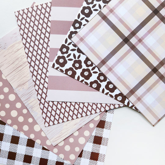 Browns Mix Patterned Paper