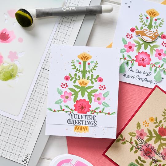 Folk Tree Layered Stencils