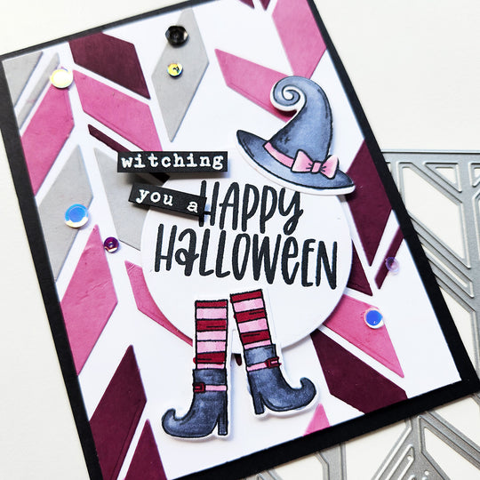 Chic Chevron Cover Plate with Toil & Trouble