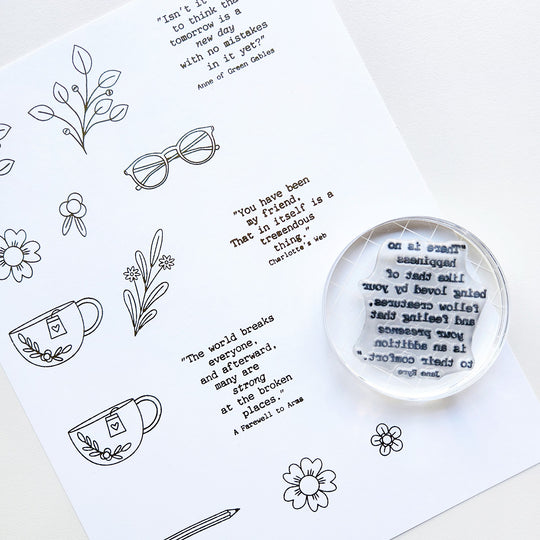 Excerpts Sentiments Stamp Set