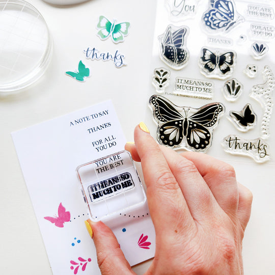 Flutters & Thanks Stamp Set
