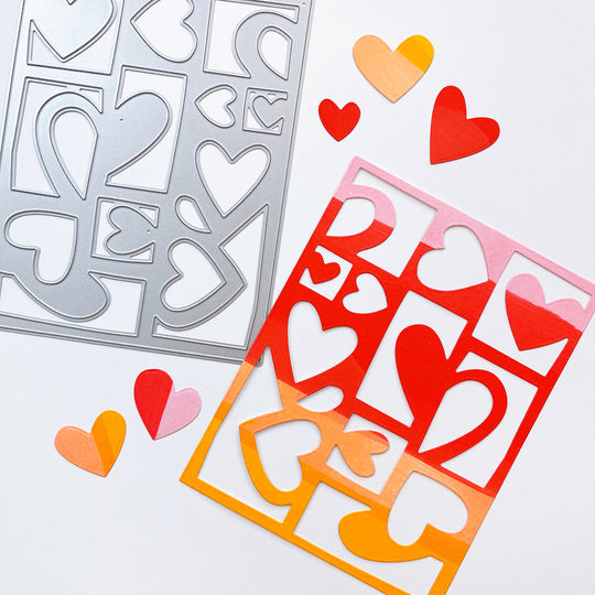 Fold-n-Cut Hearts Cover Plate Die