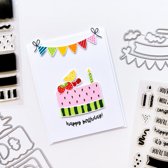 Party Pieces & Sentiments Stamp Set