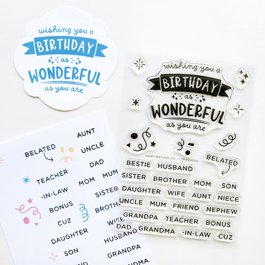 Happy Birthday To... Sentiments Stamp Set