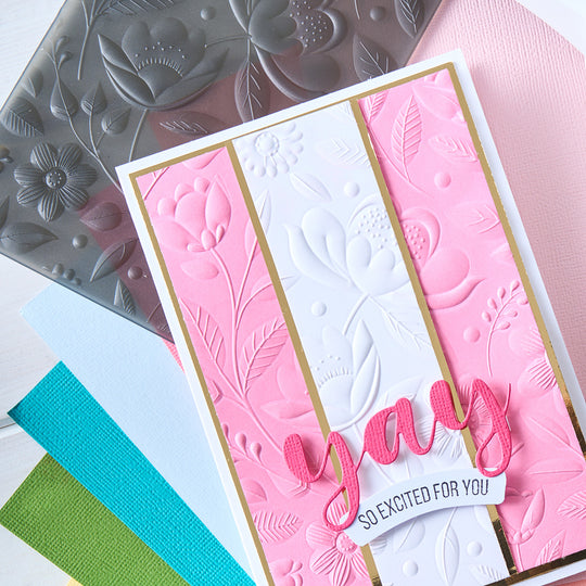 Happy Garden 3-D Textured Impressions Embossing Folder