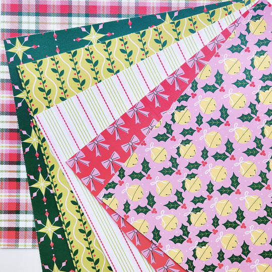 Holly & Bows 12x12 Patterned Paper
