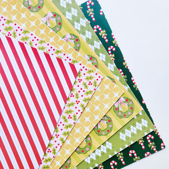 Holly & Bows 12x12 Patterned Paper