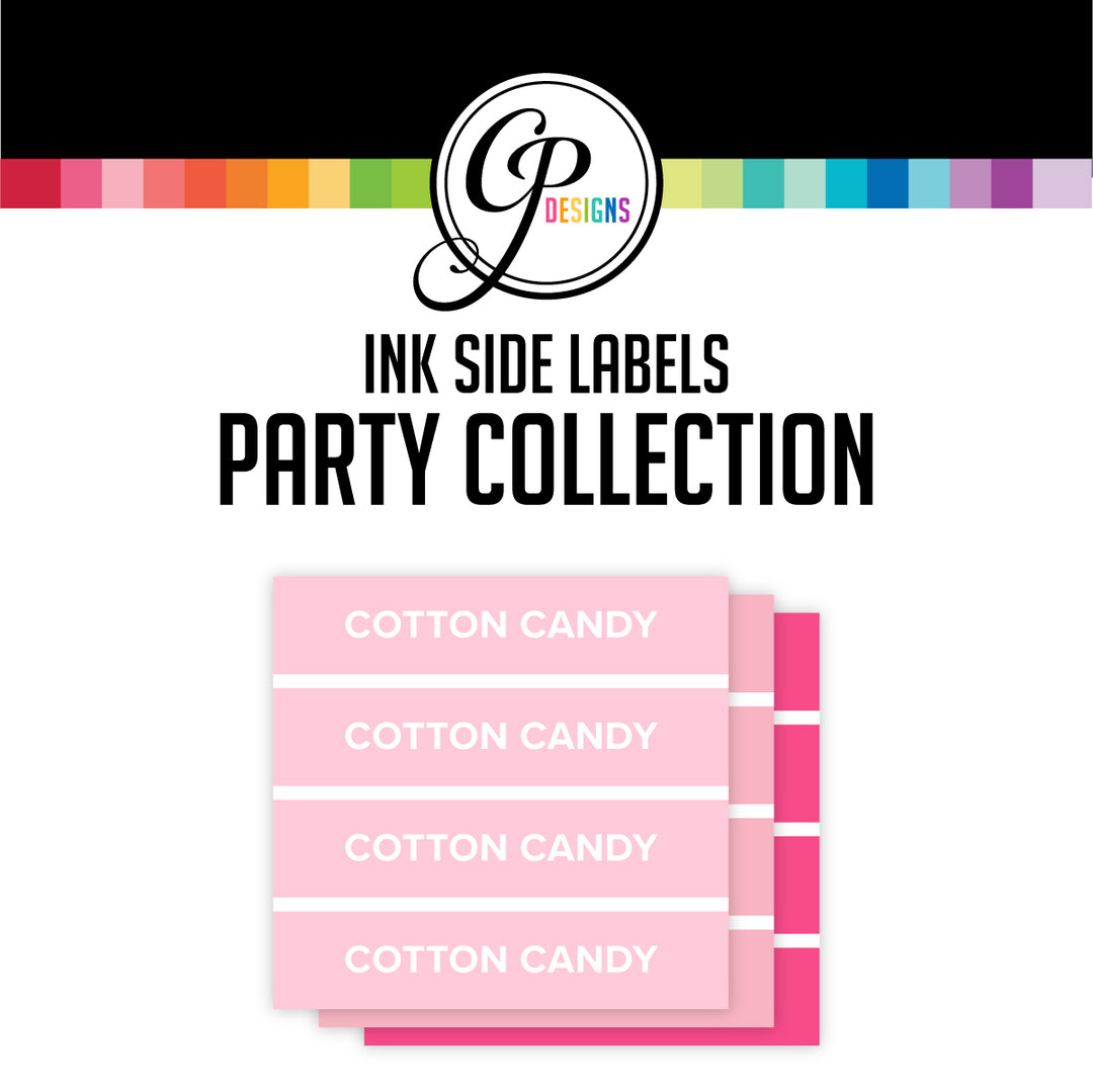 Party Collection Ink Pad Side Labels 52 Colors