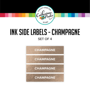Champagne Metallic Pigment Ink Pad Side Labels