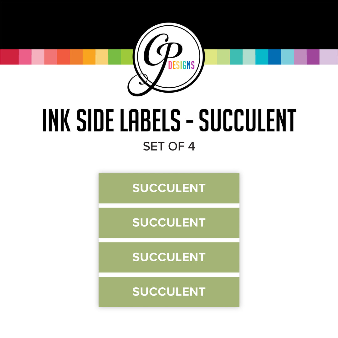 Succulent Ink Pad Side Labels