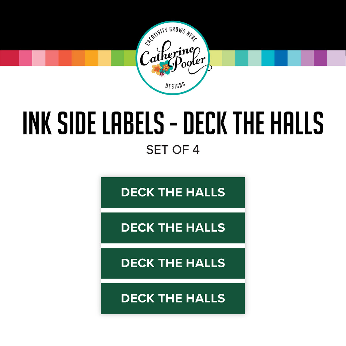 Deck the Halls Ink Pad Side Labels Catherine Pooler Designs