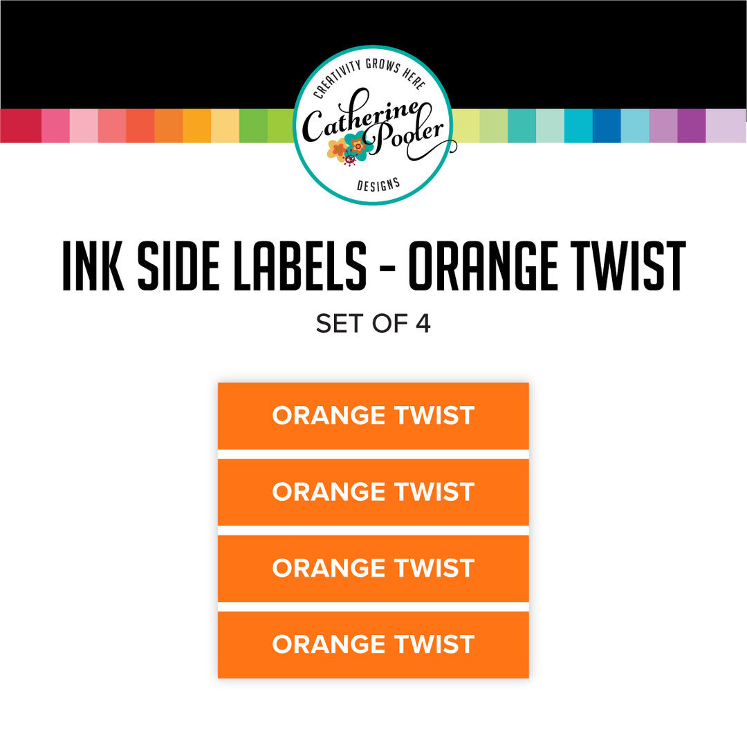 Orange Twist Ink Pad Side Labels