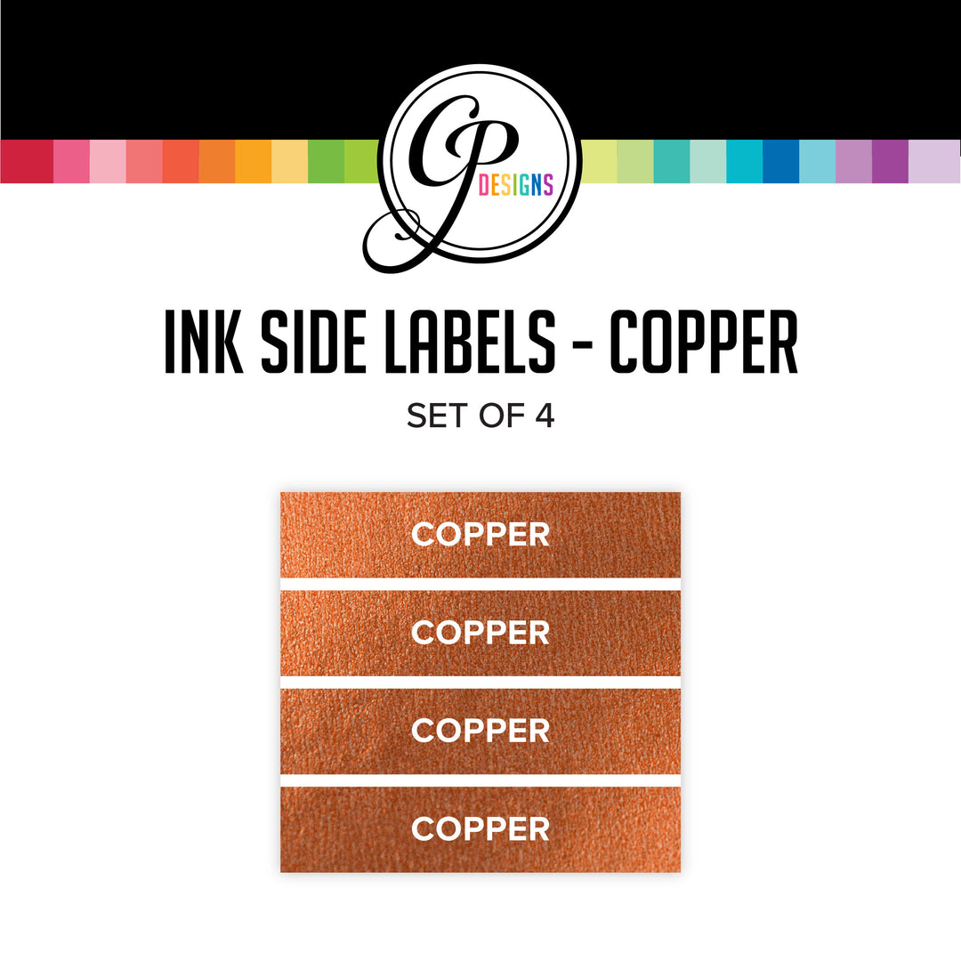 Copper Metallic Pigment Ink Pad Side Labels