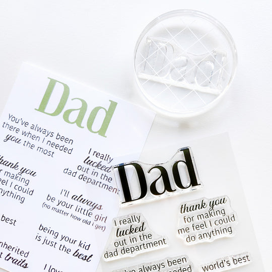 Inside Out for Dad Sentiments Stamp Set