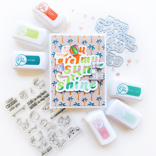 Sunshine card with Poodle on skateboard