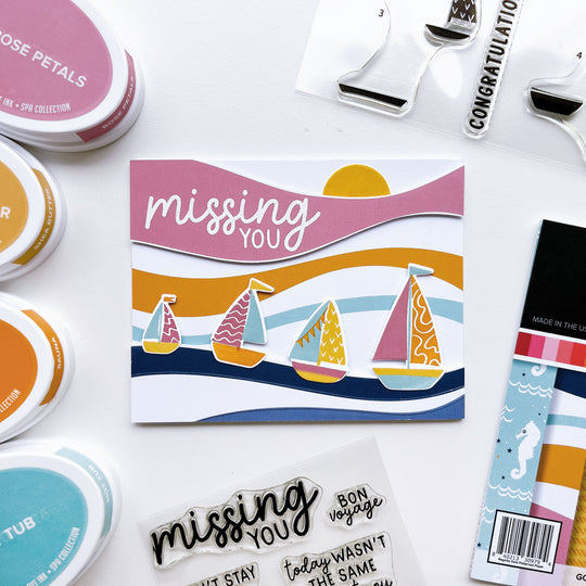Inside Out Missing You Sentiments Stamp Set