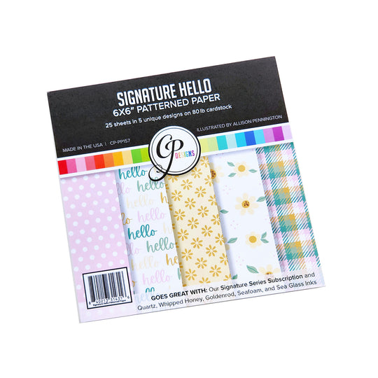 Signature Hello Patterned Paper
