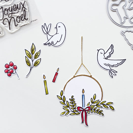 Adorning Doves Stamp Set Samples