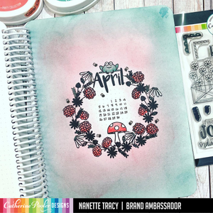 April Stamp Set with Calendar Canvo Page