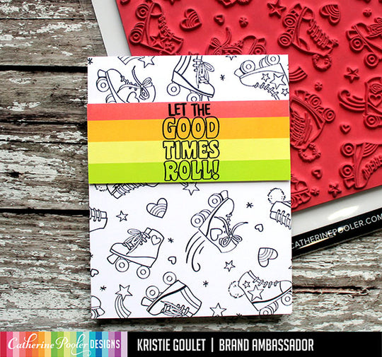 At The Rink Background Stamp with Let the Good Times Roll Sentiment