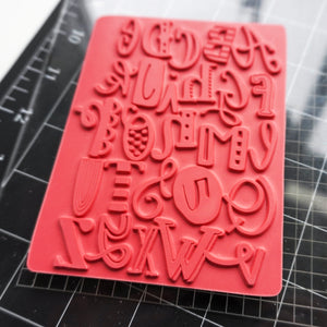 A to Z Background Stamp