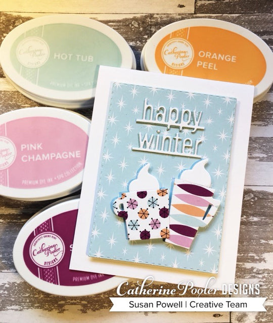 Baby It's Cold Outside Dies with mugs and Happy Winter Sentiment