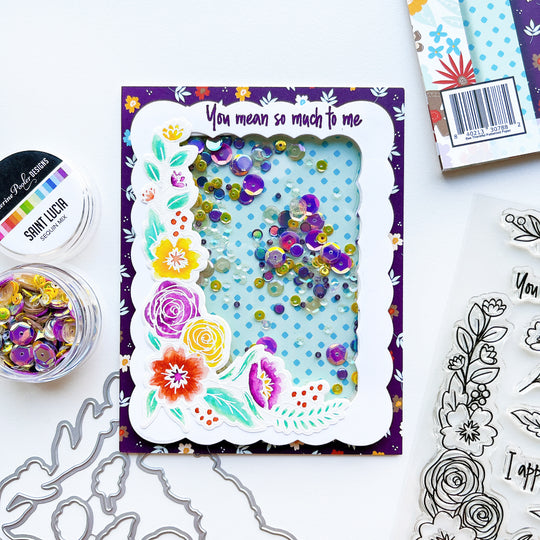 Corner Swag Floral Stamp Set