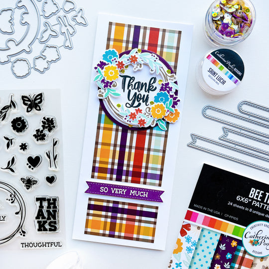 Bee Thankful Patterned Paper