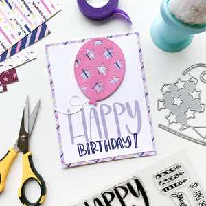 happy birthday card with balloon