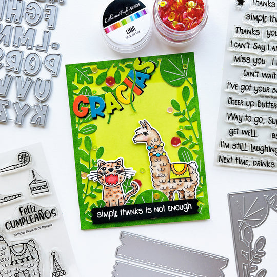 Just Right Duos Sentiments Stamp Set