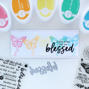 I Pray Today you are Blessed Butterfly slimline card