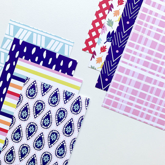 sheets of patterned paper