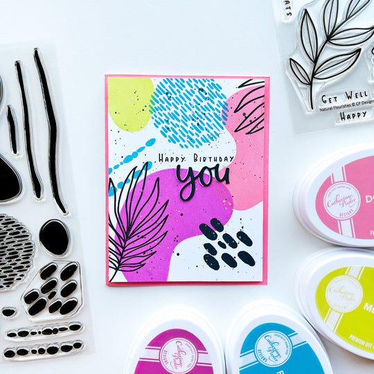 happy birthday card made with Bold Bits & Patterns Stamp Set