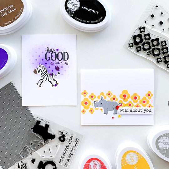 two cards with wild about you stamps