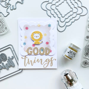 good things card with scallop frame