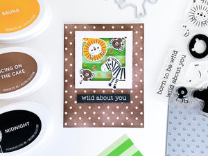 wild about you card with polka dot cover plate