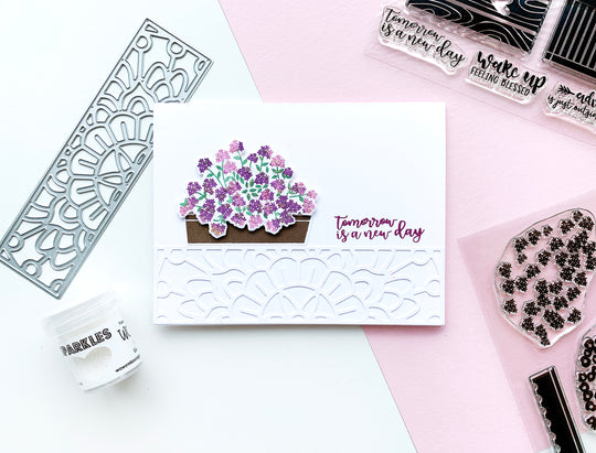 tomorrow is a new day card with flowers