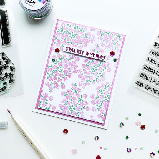 you've been on my heart card with floral background