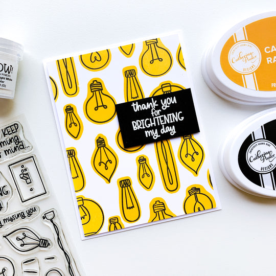 Light Bulb paper background card