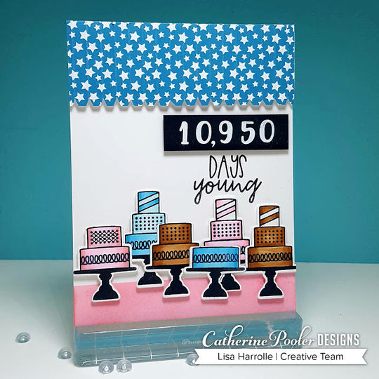 birthday card with sentiment and cakes