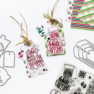 Present and snowman gift tags