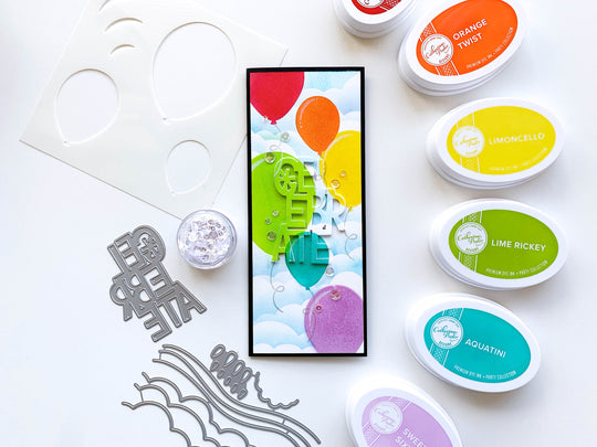 Celebrate slimline card with oval balloons