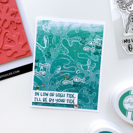 ocean chums card with portsmouth sequins