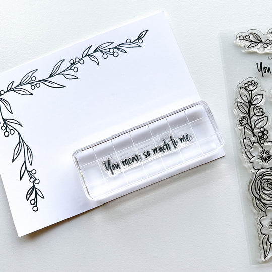 Corner Swag Floral Stamp Set