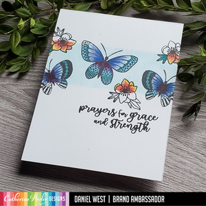 butterfly card with sentiment