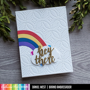 hey there card with rainbow