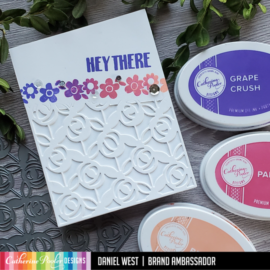 hey there card with wall flower cover plate